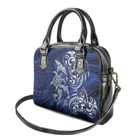 New Zealand Connecting with Seas Shoulder Handbag Maori Tribal and Sea Animals Tattoo - White Glass Style LT03 - Polynesian Pride