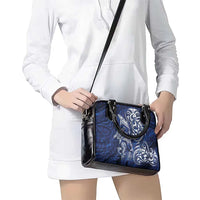New Zealand Connecting with Seas Shoulder Handbag Maori Tribal and Sea Animals Tattoo - White Glass Style LT03 - Polynesian Pride