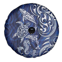 New Zealand Connecting with Seas Spare Tire Cover Maori Tribal and Sea Animals Tattoo - White Glass Style LT03 - Polynesian Pride
