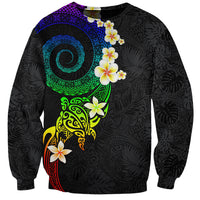 Polynesian Spiral Tribal Tattoo Sweatshirt Fanciful Color