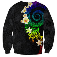 Polynesian Spiral Tribal Tattoo Sweatshirt Fanciful Color