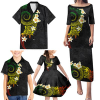 Polynesian Spiral Tribal Tattoo Family Matching Puletasi and Hawaiian Shirt Reggae Color LT03 - Polynesian Pride