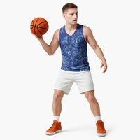 New Zealand Sea Animals Basketball Jersey with Maori Koru Tribal Tattoo and Silver Ferns Aquatic Style LT03 - Polynesian Pride
