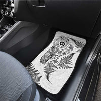 New Zealand Sea Animals Car Mats with Maori Koru Tribal Tattoo and Silver Ferns White Color LT03 - Polynesian Pride