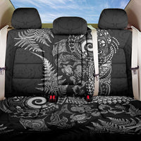 New Zealand Sea Animals Back Car Seat Cover with Maori Koru Tribal Tattoo and Silver Ferns Black Color LT03 One Size Black - Polynesian Pride