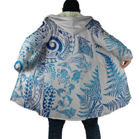 New Zealand Sea Animals Cloak with Maori Koru Tribal Tattoo and Silver Ferns Galaxy Style LT03 - Polynesian Pride