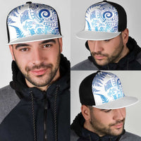 New Zealand Sea Animals Mesh Trucker Cap with Maori Koru Tribal Tattoo and Silver Ferns Galaxy Style