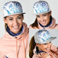 New Zealand Sea Animals Mesh Trucker Cap with Maori Koru Tribal Tattoo and Silver Ferns Galaxy Style