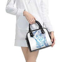 New Zealand Sea Animals Shoulder Handbag with Maori Koru Tribal Tattoo and Silver Ferns Galaxy Style LT03 - Polynesian Pride