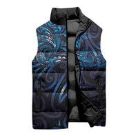 New Zealand New Year-Matariki Sleeveless Puffer Jacket Aotearoa Maori Tattoo Galaxy Sky
