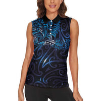 New Zealand New Year-Matariki Women Sleeveless Polo Shirt Aotearoa Maori Tattoo Galaxy Sky LT03 - Polynesian Pride