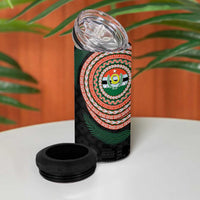 Penama Tribal Tattoo with Namele Leaves 4 in 1 Can Cooler Tumbler LT03 - Polynesian Pride