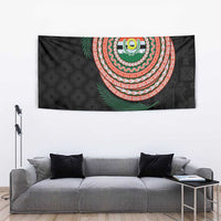 Penama Tribal Tattoo with Namele Leaves Tapestry
