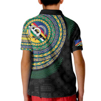 Torba Tribal Tattoo with Namele Leaves Kid Polo Shirt
