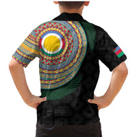 Shefa Tribal Tattoo with Namele Leaves Family Matching Mermaid Dress and Hawaiian Shirt LT03 - Polynesian Pride