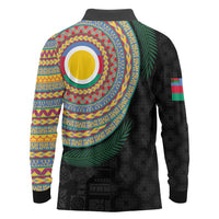 Shefa Tribal Tattoo with Namele Leaves Long Sleeve Polo Shirt