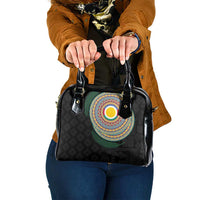 Shefa Tribal Tattoo with Namele Leaves Shoulder Handbag