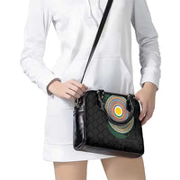 Shefa Tribal Tattoo with Namele Leaves Shoulder Handbag