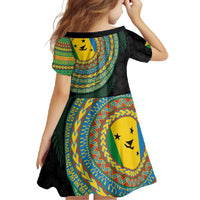 Malampa Tribal Tattoo with Namele Leaves Family Matching Tank Maxi Dress and Hawaiian Shirt LT03 - Polynesian Pride