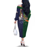 Manuʻa Islands and American Samoa Together Family Matching Off The Shoulder Long Sleeve Dress and Hawaiian Shirt Rooster and Eagle Mascot National Map and Flag Style LT03 - Polynesian Pride