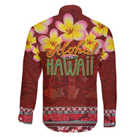 Aloha Plumeria Flowers Family Matching Summer Maxi Dress and Hawaiian Shirt With Hawaiian Style Tapa Tribal LT03 - Polynesian Pride