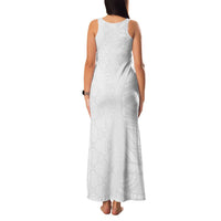 Niue White Sunday Family Matching Tank Maxi Dress and Hawaiian Shirt Hiapo Tribal Art Tattoos LT03 - Polynesian Pride