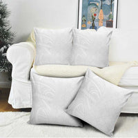 Niue White Sunday Pillow Cover Hiapo Tribal Art Tattoos - Polynesian Pride