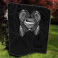 Super Samoan Traditional Tribal Art Tattoos Quilt Black Color - Polynesian Pride