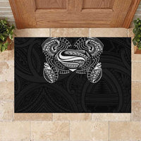 Super Samoan Traditional Tribal Art Tattoos Rubber Doormat Black Color - Polynesian Pride