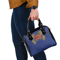 Super Samoan Traditional Tribal Art Tattoos Shoulder Handbag Blue Color - Polynesian Pride