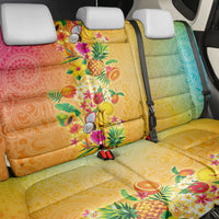 Hawaiian Tropical Fruits and Plants Back Car Seat Cover Kakau Pattern Summer Vibe