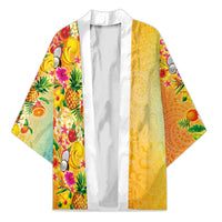 Hawaiian Tropical Fruits and Plants Kimono Kakau Pattern Summer Vibe