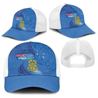 Tuvalu Heritage Baseball Net Cap Map of the Islands and Polynesia Pattern
