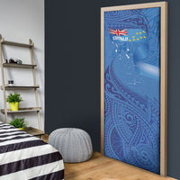 Tuvalu Heritage Door Cover Map of the Islands and Polynesia Pattern