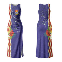 Kiribati Heritage Family Matching Tank Maxi Dress and Hawaiian Shirt Map of the Islands and Polynesia Pattern