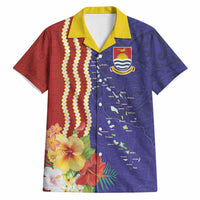 Kiribati Heritage Hawaiian Shirt Map of the Islands and Polynesia Pattern