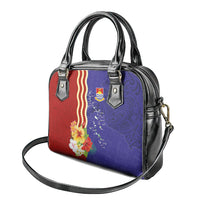 Kiribati Heritage Shoulder Handbag Map of the Islands and Polynesia Pattern
