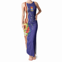 Kiribati Heritage Tank Maxi Dress Map of the Islands and Polynesia Pattern