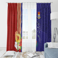 Kiribati Heritage Window Curtain Map of the Islands and Polynesia Pattern