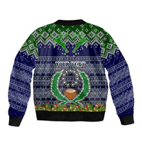 personalised-pohnpei-state-christmas-sleeve-zip-bomber-jacket-coat-of-arms-beautiful-merry-xmas-snowflake