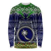 personalised-chuuk-state-christmas-long-sleeve-shirt-coat-of-arms-beautiful-merry-xmas-snowflake