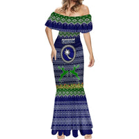 Personalised Chuuk State Christmas Mermaid Dress Coat of Arms Beautiful Merry Xmas Snowflake LT03 - Polynesian Pride
