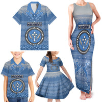 Kosrae Christmas Family Matching Tank Maxi Dress and Hawaiian Shirt Coat of Arms Beautiful Merry Xmas Snowflake LT03 - Polynesian Pride