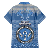 Kosrae Christmas Family Matching Tank Maxi Dress and Hawaiian Shirt Coat of Arms Beautiful Merry Xmas Snowflake LT03 - Polynesian Pride