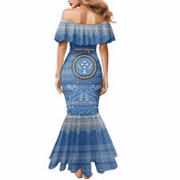 Personalised Kosrae Christmas Mermaid Dress Coat of Arms Beautiful Merry Xmas Snowflake LT03 - Polynesian Pride