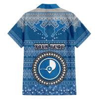 Personalised Yap Christmas Family Matching Short Sleeve Bodycon Dress and Hawaiian Shirt Coat of Arms Beautiful Merry Xmas Snowflake LT03 - Polynesian Pride