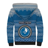 Personalised Yap Christmas Sherpa Hoodie Coat of Arms Beautiful Merry Xmas Snowflake LT03 - Polynesian Pride