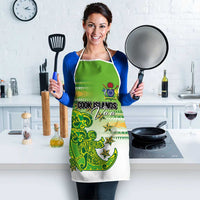 Cook Islands Va'a Race Apron Te Tatau Tattoos Sporty Style Green-White Color - Polynesian Pride