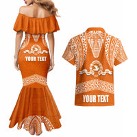 Tonga Tailulu College Couples Matching Mermaid Dress and Hawaiian Shirt Traditional Ngatu and Polynesian Pattern LT03 - Polynesian Pride