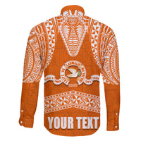 Tonga Tailulu College Family Matching Off Shoulder Long Sleeve Dress and Hawaiian Shirt Traditional Ngatu and Polynesian Pattern LT03 - Polynesian Pride